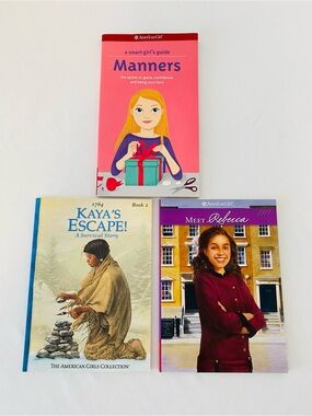 American Girl Book Lot - 'Manners' + Kaya's Escape + Meet Rebecca
